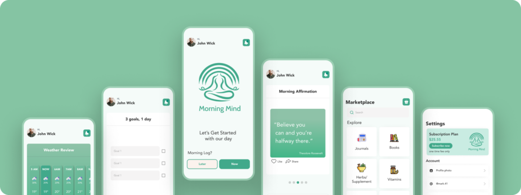 Morning Mind design screen