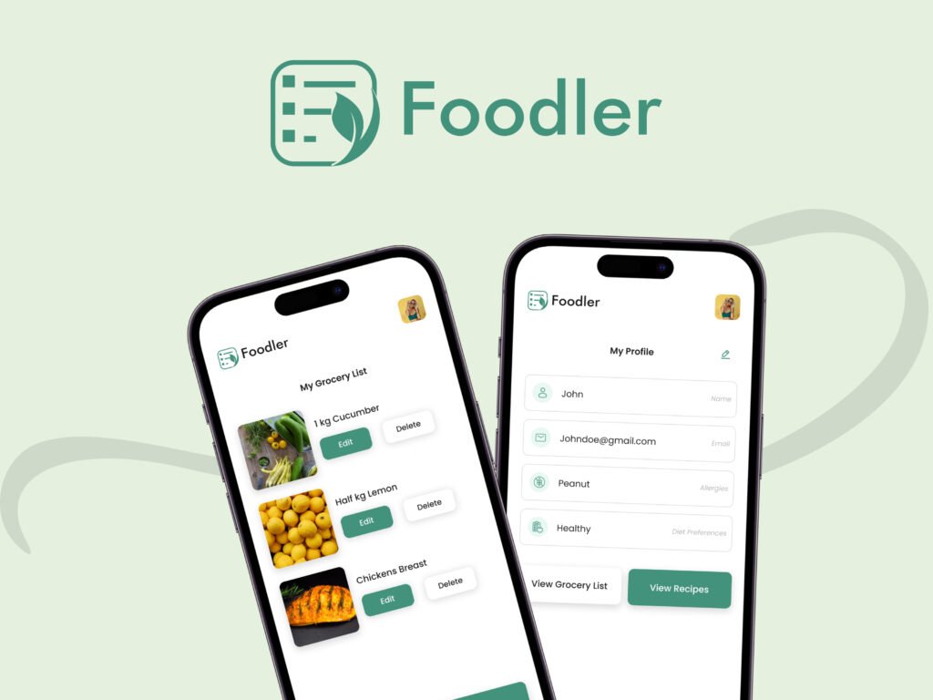 Foodler design screen